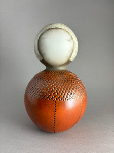 Grosse kokeshi ronde tête émaillée