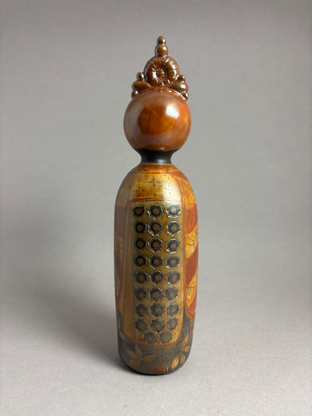 Kokeshi coiffe solaire cuivrée